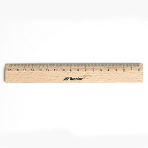 Linijka dla leworęcznych 17cm - DREWNIANA