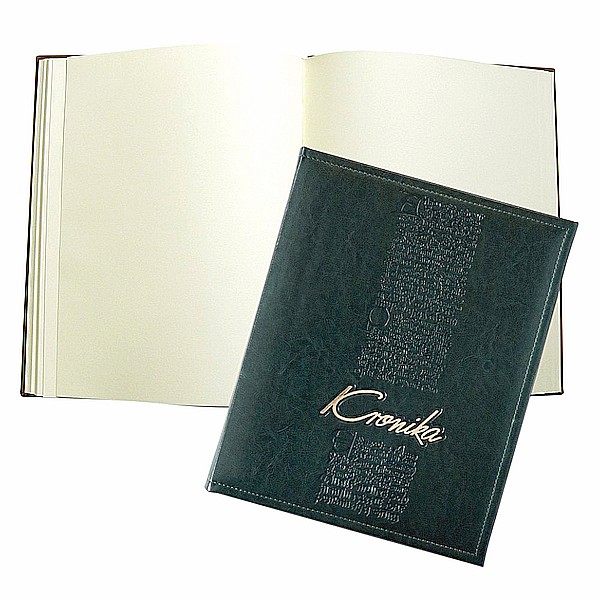 Kronika księga pamiątkowa skóropodobna 100 kart B4 - PIONOWA - ZIELONA 1 Kronika księga pamiątkowa skóropodobna 100 kart B4 - PIONOWA - ZIELONA