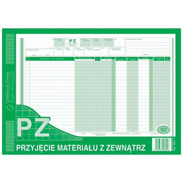 PZ PRZYJĘCIE MATERIAŁU Z ZEWNĄTRZ - 386-1