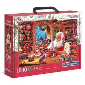 Puzzle 1000 - Warsztat Świętego Mikołaja - Clementoni